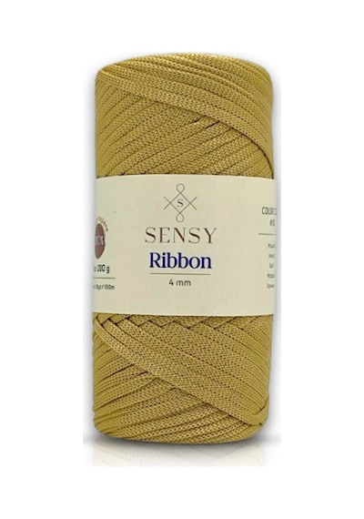 Premium Ribbon Polyester Ipi 200 Gr Polyester Makrome Ip Bileklik Ipi Çanta Supla Ip Hobi Ipi Hardal