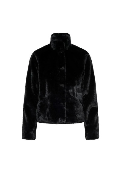 Only 15295423 Onlnewvıda Lıfe Faux Fur Jacket Black Kadın Mont Siyah