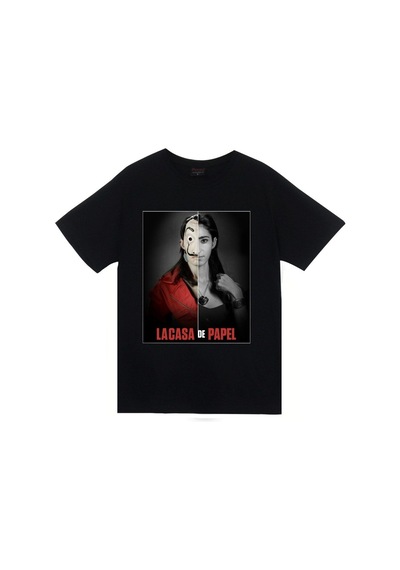 Baskılı -t-shirt SIYAH