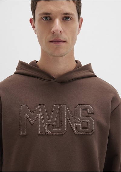 Mavi - Mvjns Baskılı Kapüşonlu Kahverengi Sweatshirt 0s10346-88067 Kahverengi