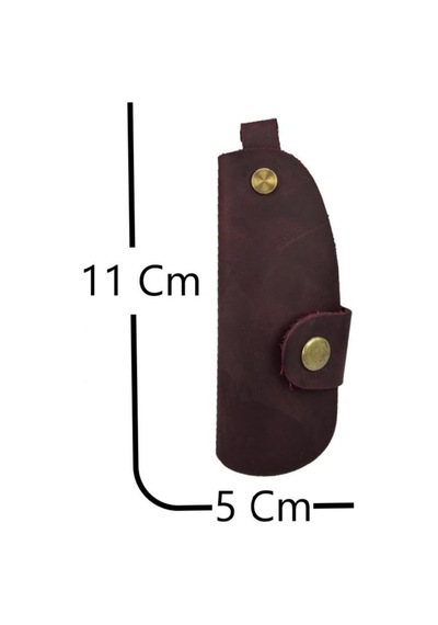 Hakiki Deri Slim Anahtarlık Crazy Bordo