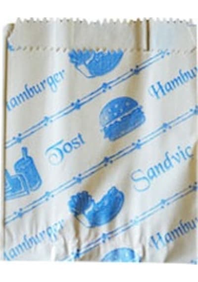 12X15 Cm Yanı Açık Hamburger - Tost Kese Kağıdı - 1 Kg