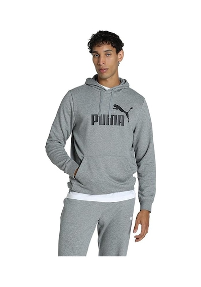 Puma Essentials No 1 Logo Erkek Gri Kapüşonlu Sweatshirt Gri