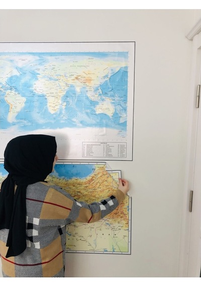 Türkiye Fikizi Ve Dünya Fiziki Haritası Seti Akıllı Kağıt Tahta D-Renkli