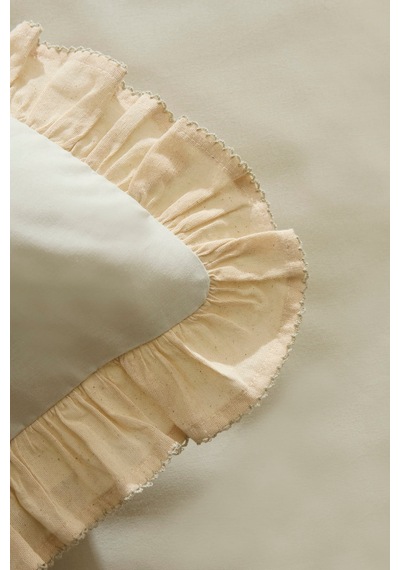 Kaşmir Home Lisa %100 Pamuk Tek Kişilik Nevresim Takımı Offwhite
