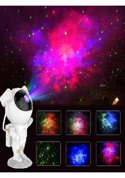 Mobgift Astronot Tasarımlı Kumandalı Projector Projeksiyon Gece Lambası Renkli