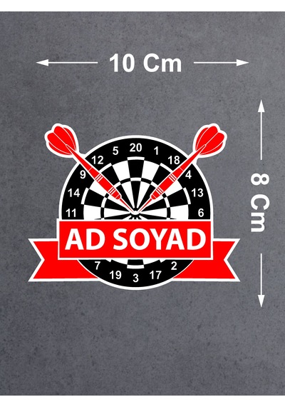 Kişiye Özel Dart Sticker - Yazı Isim Sticker - 00270 10X8 Cm