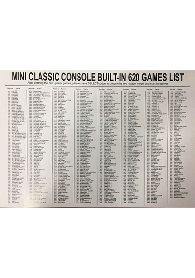 Classic Retro Mini Tv Game i 620 Oyunlu