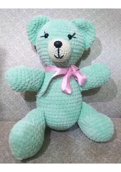 Amigurumi Organik Örgü Oyuncak Uyku Arkadaşı Ayıcık