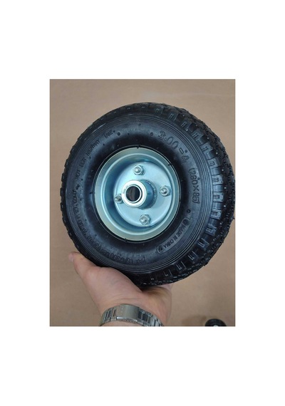 260x85 Mm Çelik Jant Tekerlek Siboplu Bilyeli Rulmanlı Havalı Dublex El Arabası Yük Taşıma Tekeri
