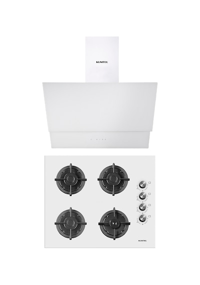 Kumtel Plus KO-40 TAHDF + DA6-835 2'li Beyaz Ankastre Set