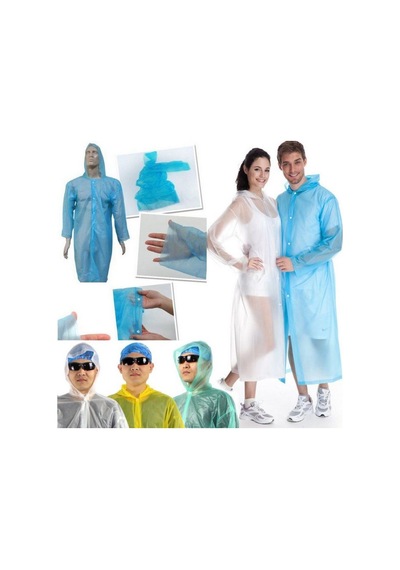 Tek Kullanımlık Çıtçıtlı Yağmurluk Mavi