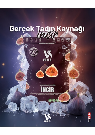 Voms Dondurularak Kurutulmuş Meyve Cipsi - Freeze Dried İncir 20gr 20 G
