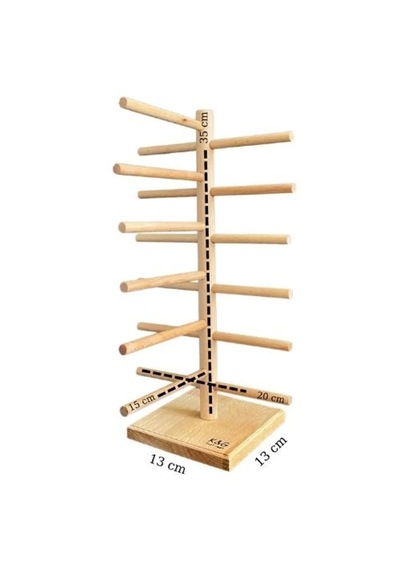 K&g Foot Rest Dekoratif Komple Masif Ahşap, 6lı Gözlük Standı, Gözlük Düzenleyici, Gözlük Organizer Kahverengi