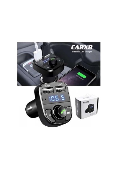 Carx8 Digital Ekran Bluetooth Araç Kiti Mp3 Fm Transmitter Lisinya