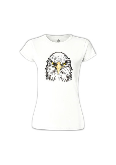 Kartal - Yüz Beyaz Kadın Tshirt 001