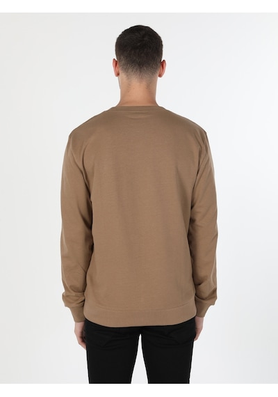 Colin's Colins Regular Fit Baskılı Bej Erkek Sweatshirt 001