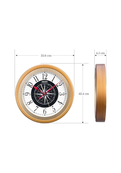 Seiko Clock Qxa844g Duvar Saati Kahverengi