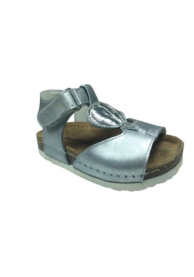 Ortopedikal Perlina 3204-3 Kız Çocuk Sandalet Gümüş % 100 Deri Gümüş