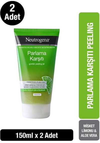Neutrogena Visibly Clear Pore & Shine Parlama Karşıtı Peeling Jel 2 x 150 ML