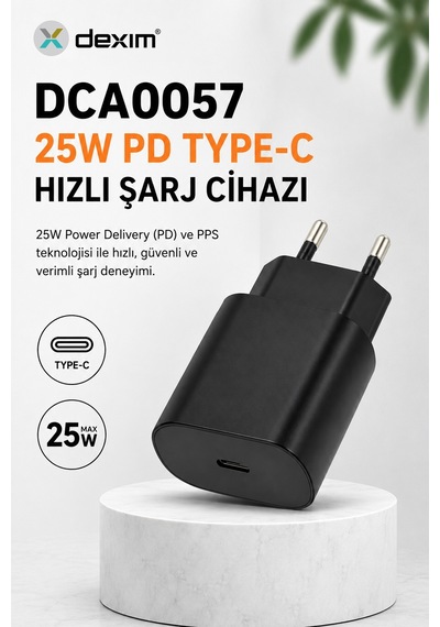 Dexim 25w Usb-c Pd Hızlı Şarj Cihazı