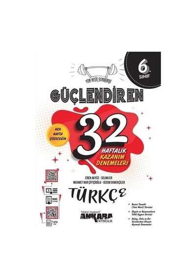 6. Sınıf Türkçe Güçlendiren 32 Haftalık Kazanım Denemeleri Ankara Yayıncılık
