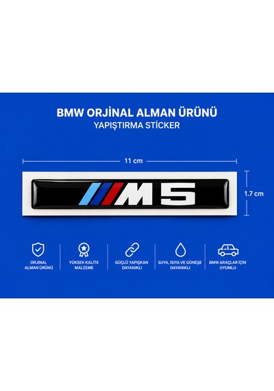 Bmw M5 Araçlar İçin  Alman Ürünü Yapıştırma Sticker 0