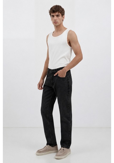 Antioch Tapered Fit Erkek Jean Siyah