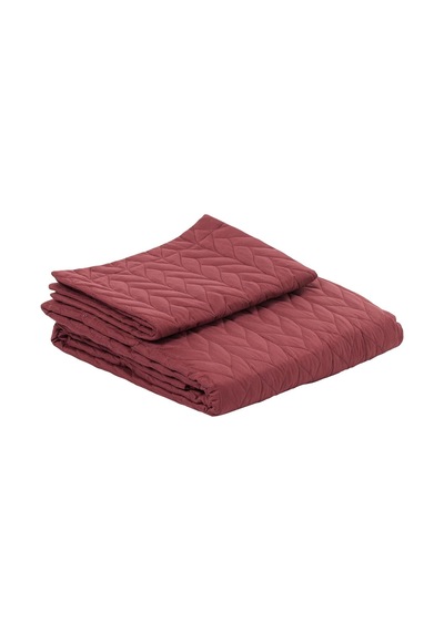 Taç Glory Kendinden Desenli%100 Polyester Yatak Örtüsü Seti, Bordo, Tek Kişilik Çok Renkli