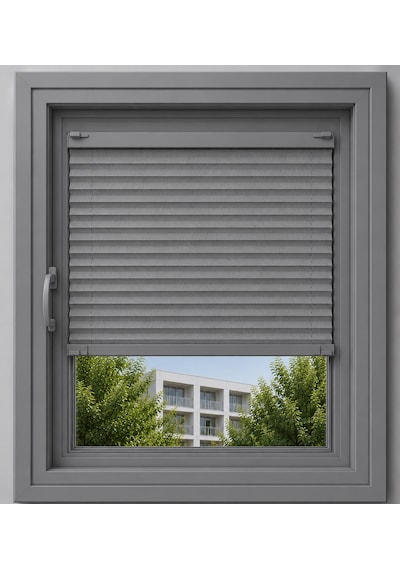 Gri Plise Perde Katlanır Cam Balkon, Mutfak, Salon Ve Ofis Perdesi