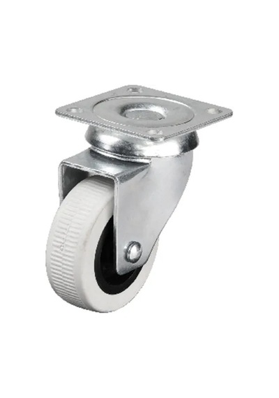 331 - 50x20 Mm Çift Bilyalı Tablalı Teker 4 Adet 1 Adet Gümüşi