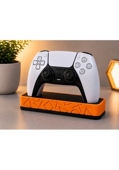 Veriqo 3d Ps5 Dualsense Uyumlu Oyun Kolu Standı Gamepad Tutucu Controller Standı Turuncu