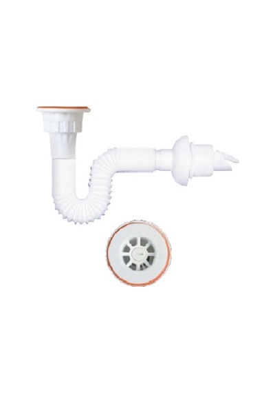 Su Sızdırmaz Koku Önleyici Kapaklı Körüklü Lavabo Sifonu Lavabo Gider Borusu Hortum 80 Cm Diğer