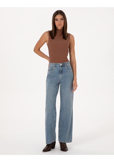 Pierre Cardin Kadın Mavi Pantolon Jean 50308443-vr036 Mavi