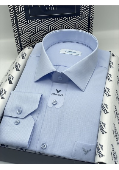Klasik Uzun Kol Oxford Hediye Kutulu Kolay Ütülenebilir Erkek Gömlek Fs-001254 - Açık Mavi-1399 Açık Mavi
