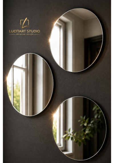 1 Bir Adet 20x20 Cm Yuvarlak Gümüş Pleksi Dekoratif Hafif Pleksi Modern Duvar Dekoru Oval Form Pleksi Gümüş Renk Modern Ev Dekorasyonu Gümüş Gümüş
