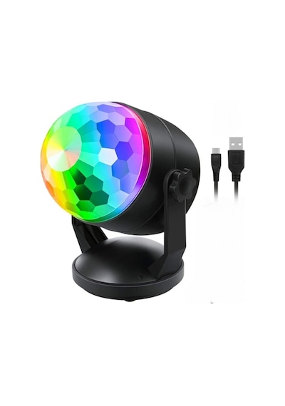 Mobee Parti Malzemesi Sese Duyarlı Led Küre Disko Topu Renkli Işıklı Lazer