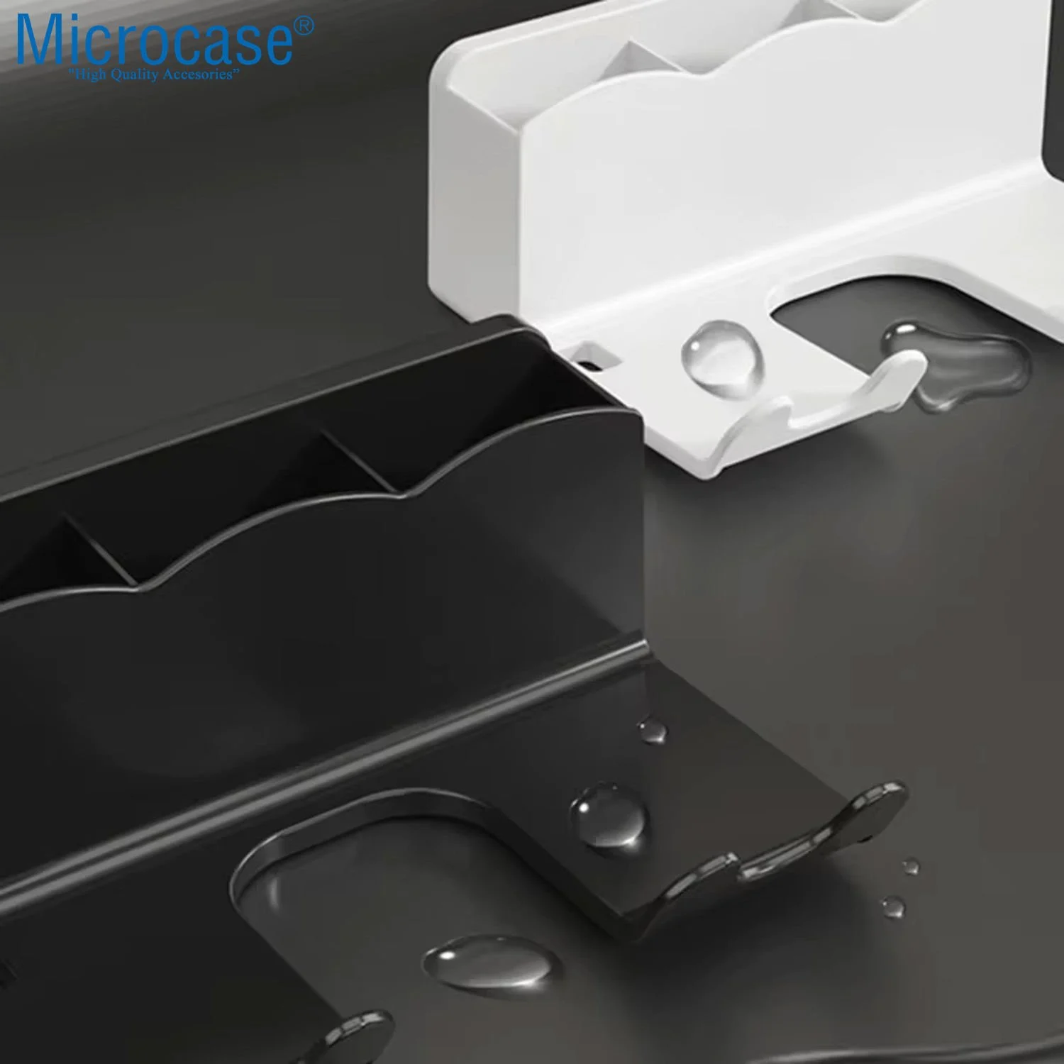 Microcase Saç Kurutma Makinası Ve Banyo Malzemeleri İçin Düzenleyici Askılık - Al5053 Siyah