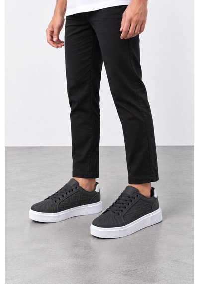 Ht Hotin Astrum Erkek Bağcıklı Günlük Sneaker Spor Ayakkabı - Füme