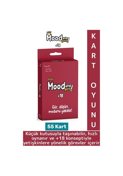 Eğlenceli Arkadaş Ortamı Sevgili Çift Parti İçki Kart Oyunu Mooduna Göre Mini +18 -55 Kart