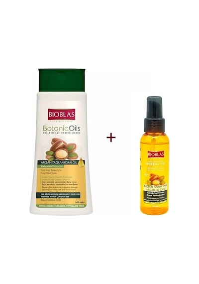 Bioblas Botanic Oils Argan Yağlı Şampuan 300 ML + Bioblas Argan Saç Bakım Yağı 100 ML
