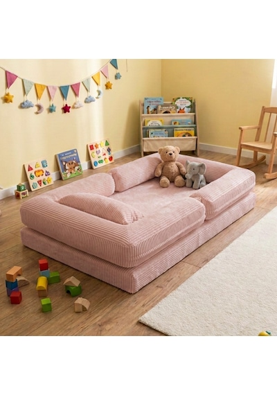 Miniwood Montessori Yatak Oyun Alanlı Bebek Yer Yatağı Sünger Çocuk Karyola 94 x 150 CM