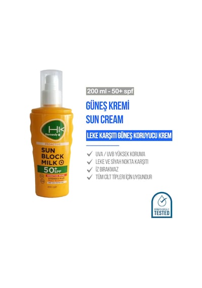 HK Remedy Sun Güneş Sütü SPF 50+ Hassas Ciltler İçin Sprey 200 ML