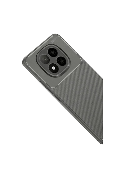 Xiaomi Redmi Note 14 Pro Plus Kılıf Auto Focus Karbon Kapak - Gri Düz Renkli