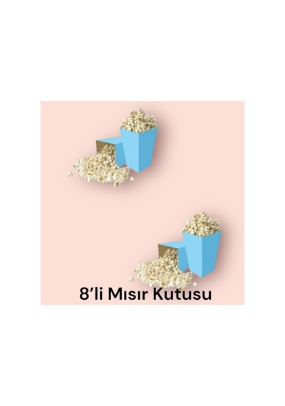 Mısır Kutusu Mısır Cips 8 Adet Adet Parti Malzemeleri Mavi Tüm Yaşlar