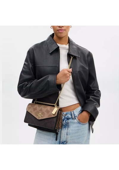 Coach Klare Envelope Crossbody Kadın Çanta Acı Kahverengi - Bej