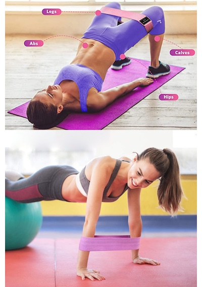 Technojet 3'lü  Squat Bant Pilates Fitness Spor Kalça Egzersizler