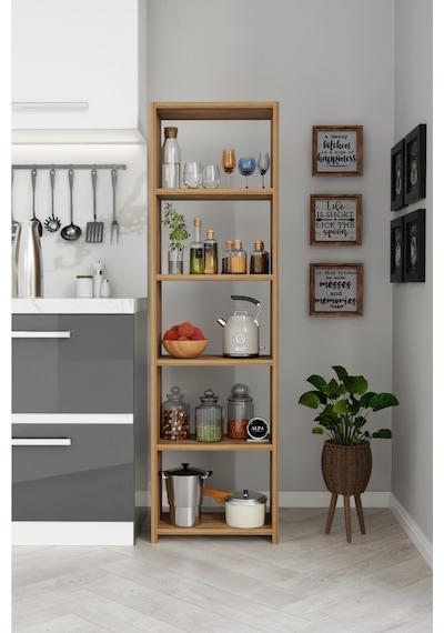 Alpaevmobilya 150 Cm 5 Raflı Ahşap Açık Mutfak Dolabı Çok Amaçlı Organizer Raf Baharatlık Ve Kahve Köşesi Dolabı Atlantik Çam Alpaevmobilya 150 Cm 5 Raflı Ahşap Açık Mutfak Dolabı Çok Amaçlı Organizer Raf Baharatlık Ve Kahve Köşesi Dolabı Atlantik Çam