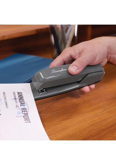 Pack Of 1, 08 Steel Grey - 747 Business Full Strip Desk Stapler, 20-sheet Capacity, Steel Gray 124-Pembe