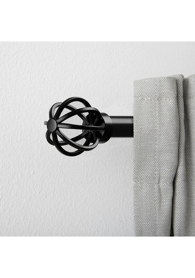 Ikea Tallbarsmal Korniş Ucu 60 Mm Siyah